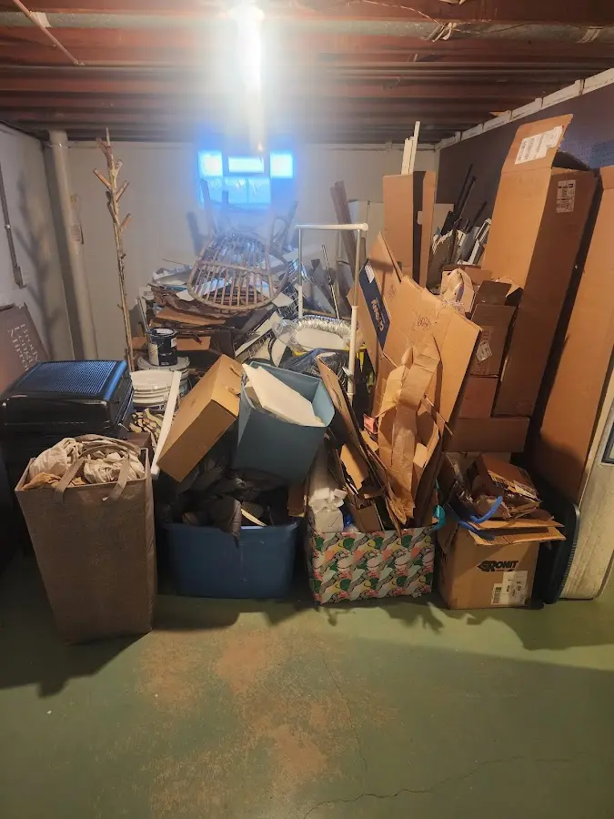 Roll-off dumpster container at job site for Roll Off Dumpster Rental in Framingham